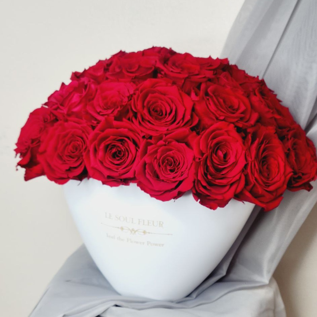 Eternal Red Roses Vase